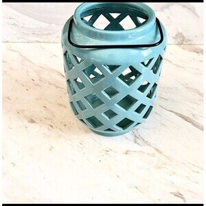 Cermaic lantern home decor accent piece